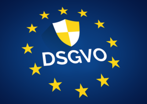 Europäische Union Sterne umrahmen den DSGVO-Schriftzug, symbolisch für Datenschutzfehlervermeidung